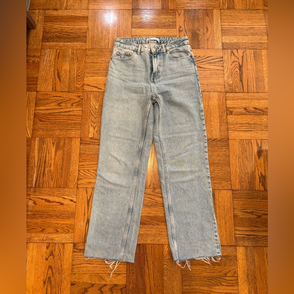 Zara Light Blue Straight Leg Women's Jeans - Picture 1 of 3